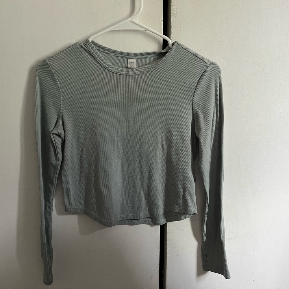 Old Navy Girls Long Sleeve Top - Soft Gray